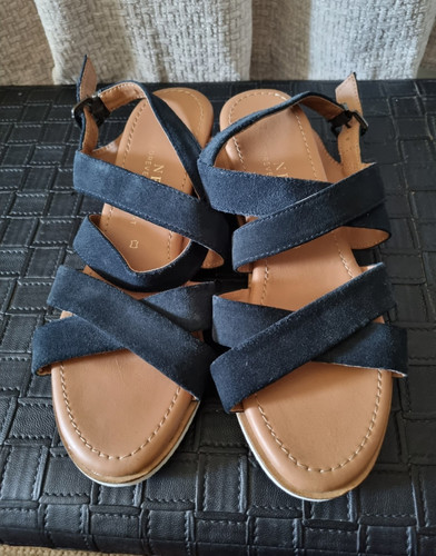 Next navy suede strappy - navy,