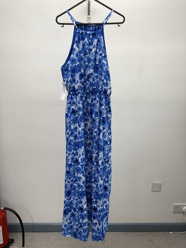 Miss floral blue halter - floral,