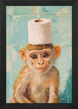 Monkey with Toilet Paper Hat