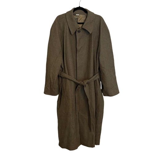 Vintage worsted wool brown - wool,