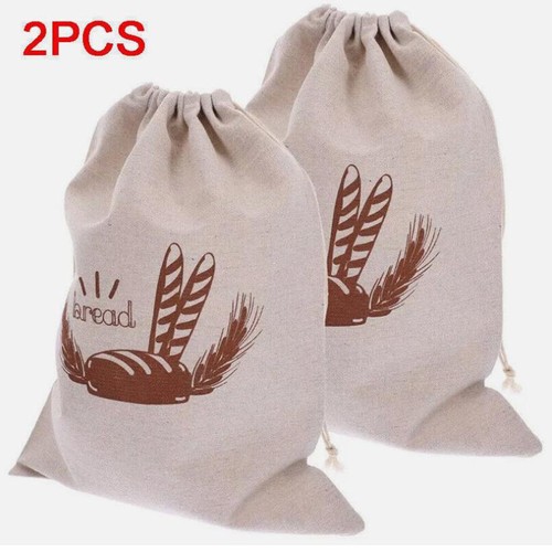 2pcs linen bread bags - linen,