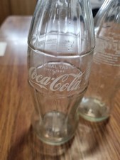 2018 Coca Cola Empty Glass Bottles 250 Ml x2 used good