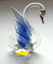 Dainty glass swan ornament - dainty,