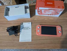 Nintendo Switch Lite Coral Console, Official Charger - VGC Free & Fast P&P