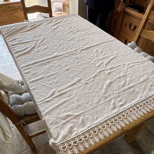 White rectangle tablecloth - white,