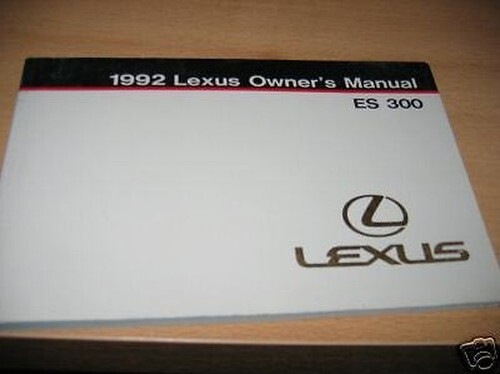 1992 lexus es300 owners manual - 1992,