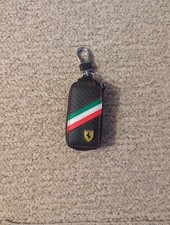 Ferrari Key Fob Case, Carbon Fibre Pattern - (Badge Custom Design) - New, Unused