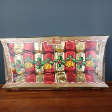 Sealed Vintage TOM SMITH Bells-Holly crepe Christmas Crackers 80s 