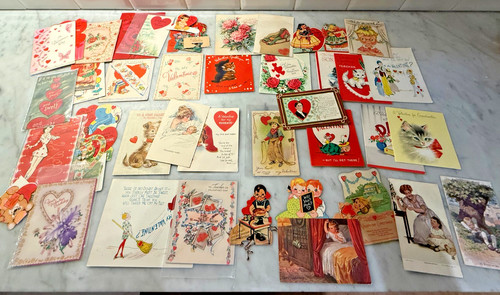 Vintage valentine card lot - card,