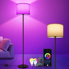 KingMile Floor Lamp, RGB Standing Lamp for Living Room, Dimmable, App-Controlled