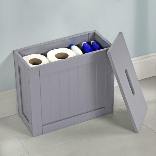 Grey wooden laundry - wooden,