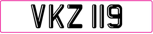 Dateless number plate vkz - number,