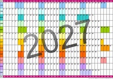 2027 year wall - planner, office