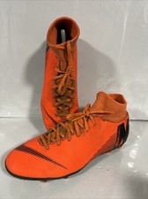 Nike Mercurial Uk Size 9 Orange Moulded Studs Football Boots