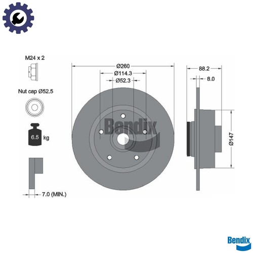 Brake disc bds1117 for - brake,
