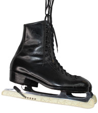 Vintage Antique Black Leather