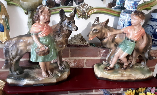 Large antique art - , deco