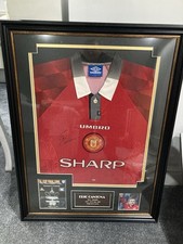 Eric Cantona Manchester United Iconic 1996 FA Cup Final Signed Shirt Framed