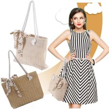 Women Straw Tote Shoulder Bag