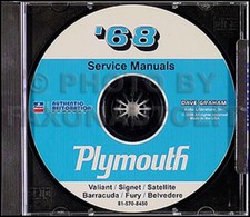 1968 Plymouth CD Shop Manual