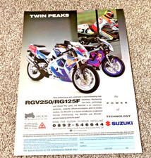 SUZUKI RGV250 RG125 F - FRAMEABLE ORIGINAL CLASSIC BIKE MOTORBIKE ADVERT