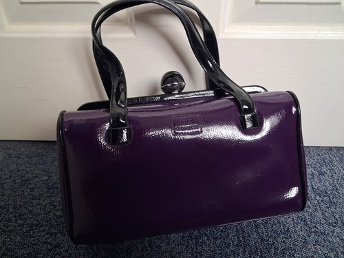 Lulu guinness aubergine - lulu, patent