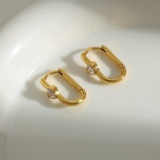 18ct Gold-Plated Rectangle