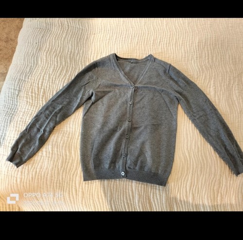 Grey school uniform - school, cardigan