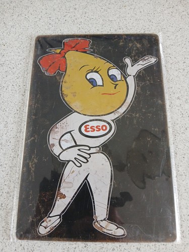 Vintage style esso girl - girl, aged