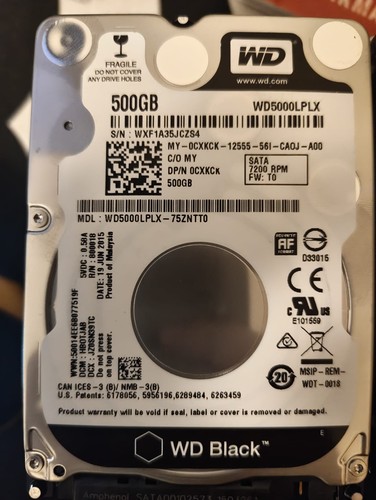 Hard disk drive - drive, wd5000lplx