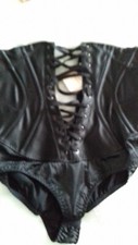 AGENT PROVOCATEUR RARE BLACK EMELIE CORSET STYLE BRIEF AP 2 SMALL UK 8 BNWT