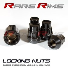 4 x Black Locking Wheel Nuts M12x1.5 Fits Honda Civic EG EK EP3 EK9 FN2 TYPE R