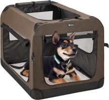 Veehoo Folding Soft Dog Crate, 3-Door Pet Kennel for Crate-Training Dogs, 5 x