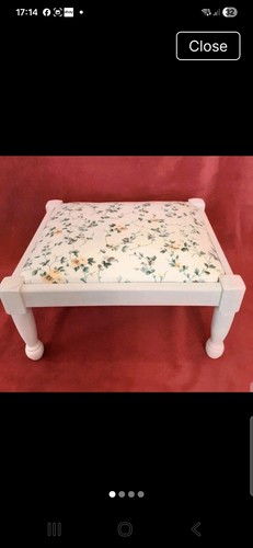 Footstool pouffe ottoman white - footstool,