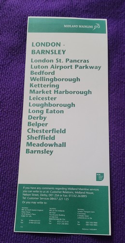 London barnsley midland - london,