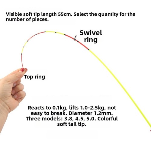 Fishing rod tip soft - soft, flexible