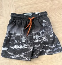 Boys Black City Skyline Swim