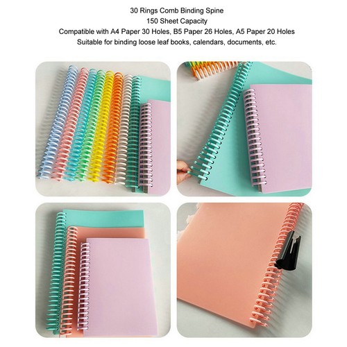 Plastic binding spines 5mm - plastic,