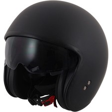 Stealth HS391 Motorcycle Motorbike Open-Face Helmet - Matt Black - S : 55 - 56