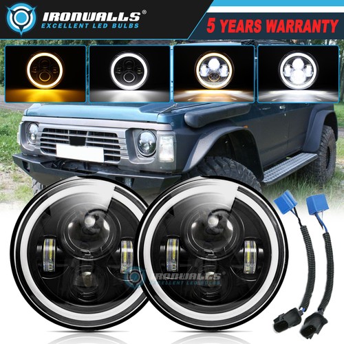 2pcs round led - 2pcs, 7"