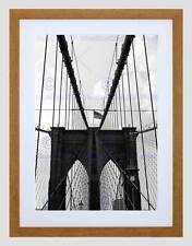 BROOKLYN BRIDGE GATES NYC USA NEW YORK BLACK FRAMED ART PRINT PICTURE B12X8970