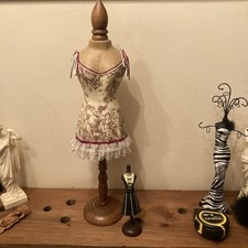  Paper Maché STYLE Mannequin  Wooden Prop 21 in Tall & 7.5 in solid wood 