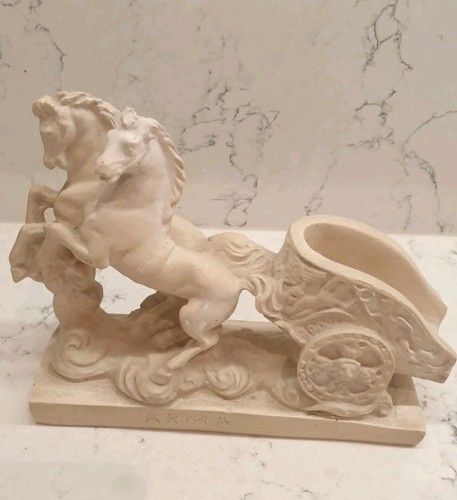 Figurine horses and chariot - horses,
