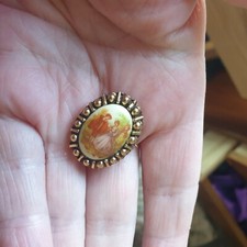 Vintage Limoges Style Brooch