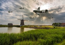 RAF Dakotas over Holland