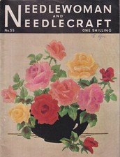 Needlewoman And Needlecraft Mag #55 July 1953 With Original Transfers~Pictured