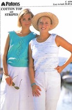 72 Patons Cotton Top And Stripes 30/40 Ins Bust