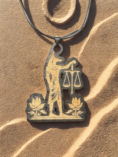 Anubis egyptian wooden - egyptian, pendant
