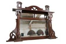 Large Antique Mahogany Dresser Mirror