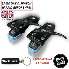 2 x Technics Headshell Genuine Audio Technica AT-VM95C Cartridge Stylus + GIFTS